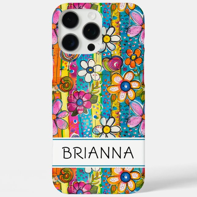 Hippie Flower Power Personalisiert Case-Mate iPhone Hülle (Rückseite)