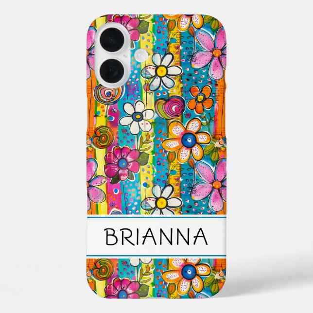 Hippie Flower Power Personalisiert Case-Mate iPhone Hülle (Rückseite)