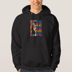 Hippie-Frau Groovy Chick Pop-Ästhetik 70er Retro Hoodie