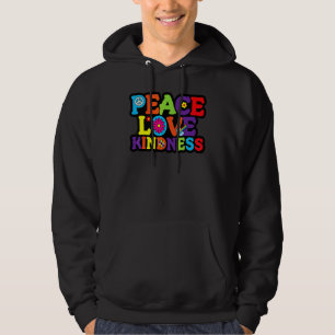 Hippie  Frieden Liebe Freundlichkeit Tie Dye Hallo Hoodie