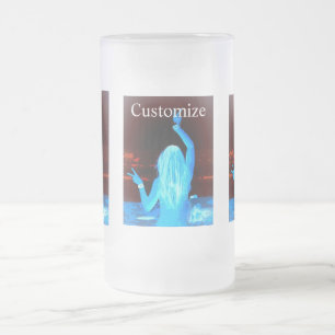 Hippie-Friedensfrau Mattglas Bierglas