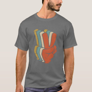 Hippie-Friedenszeichen 60er 70er Retro-Vintage-Mäd T-Shirt