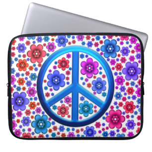 Hippie-Friedenszeichen Laptopschutzhülle