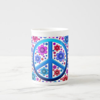 Hippie-Friedenszeichen Prozellantasse