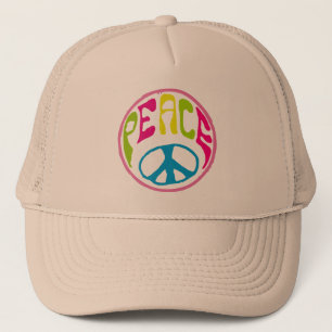 Hippie-Friedenszeichen Truckerkappe