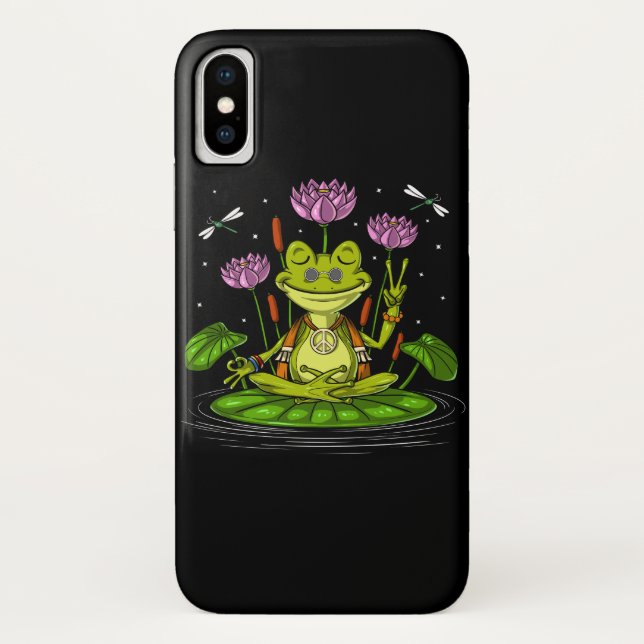 Hippie Frog Meditation Case-Mate iPhone Hülle (Rückseite)