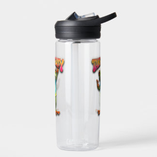 Hippie-Frosch Nimm's leicht Lustige Farben  Trinkflasche