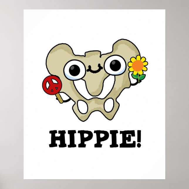 Hippie Funny Angesagt Bone Pub Poster (Vorne)