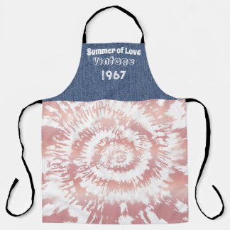 Hippie-Gefärbte Krawatte-Allround-Print-Schürze zu Schürze