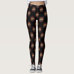 Hippie Gefärbte Krawatte Cat Lovers Peace - Zeiche Leggings