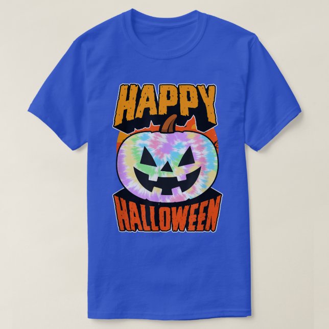 Hippie Gefärbte Krawatte Happy Halloween Party Jac T-Shirt (Design vorne)