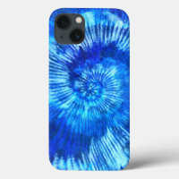 Hippie Gefärbte Krawatte Muster Watercolor Blau Mo