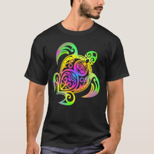 Hippie Gefärbte Krawatte Psychedelic Sea Turtle Tr T-Shirt