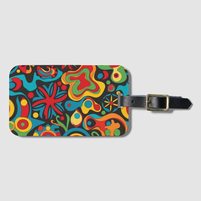 Hippie-Gepäckanhänger Gepäckanhänger (Vorderseite (Horizontal))