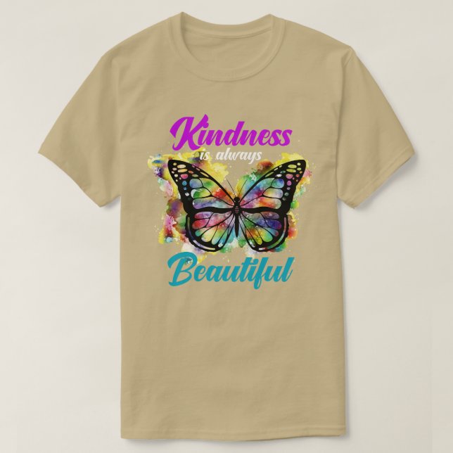 Hippie Gift Kindness Butterfly T-Shirt (Design vorne)