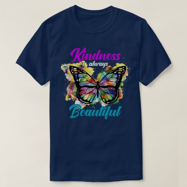 Hippie Gift Kindness Butterfly T-Shirt (Design vorne)