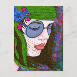 Hippie Girl Lifestyle Postkarte