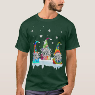 Hippie Gnomes Gefärbte Krawatte Hat Three Gnomes X T-Shirt
