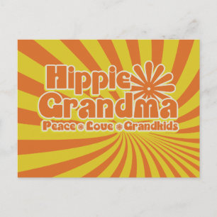 Hippie Grandma Postkarte