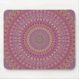 Hippie grid mandala mousepad