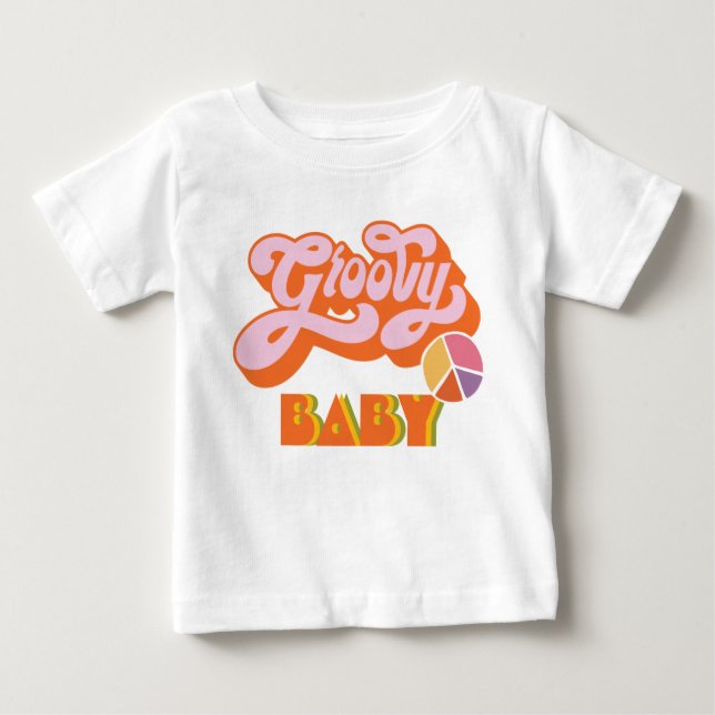 Hippie Groovy Baby T - Shirt (Vorderseite)