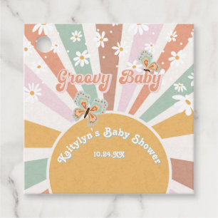 Hippie Groovy Daisies Baby Retro 70er Sunshine Geschenkanhänger