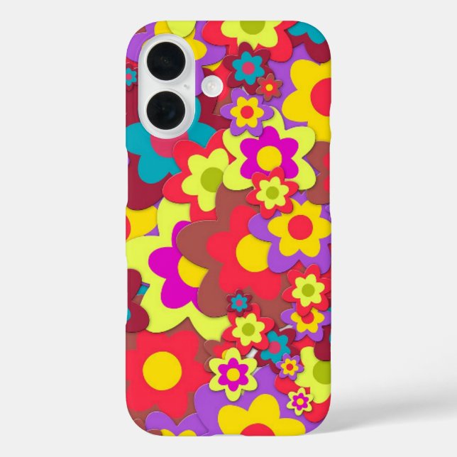 HIPPIE GROOVY FLOWERS IPHONE OTTER BOX CASE (Rückseite)
