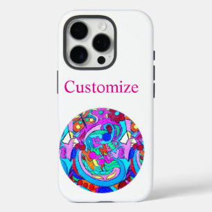 Hippie Groovy Liebe Circles iPhone 16 Pro Hülle