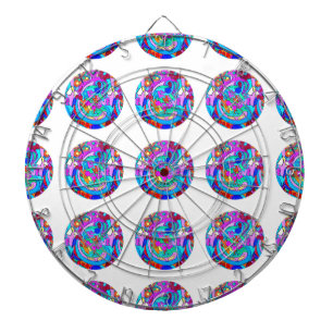 Hippie Groovy Liebe Circles Dartscheibe