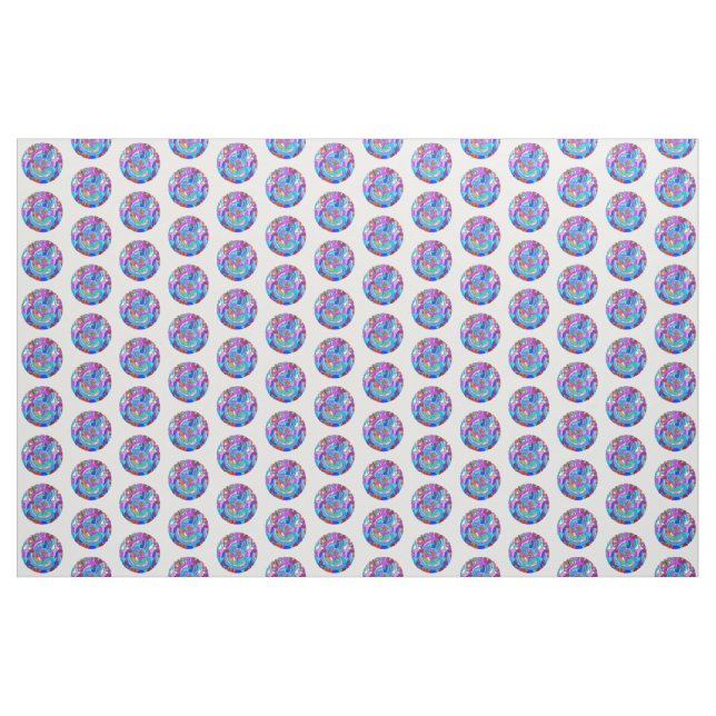 Hippie Groovy Liebe Circles Stoff (Yard (91,4 cm))