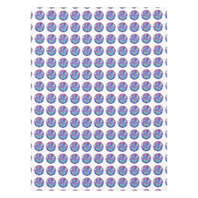 Hippie Groovy Liebe Circles Tischdecke (Vorderseite)