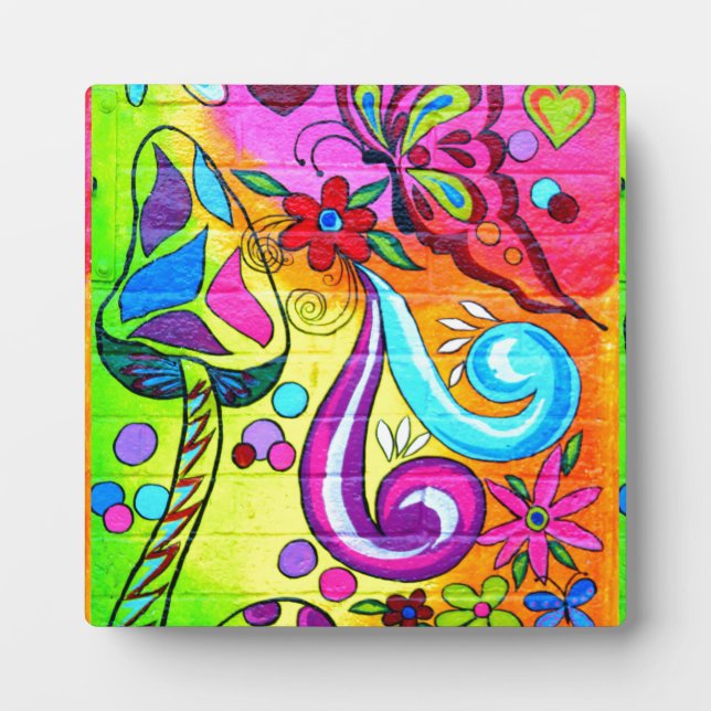 Hippie Groovy Liebe Fotoplatte (Vorderseite)