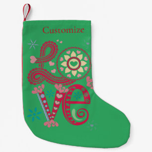 Hippie Groovy Liebe Sign Thunder_Cove Kleiner Weihnachtsstrumpf