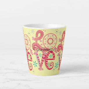 Hippie Groovy Liebe Sign Thunder_Cove Milchtasse