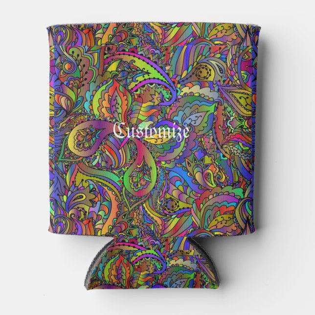 Hippie Groovy Psychedelic Design Thunder_Cove Dosenkühler (Vorderseite)