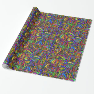 Hippie Groovy Psychedelic Design Thunder_Cove Geschenkpapier