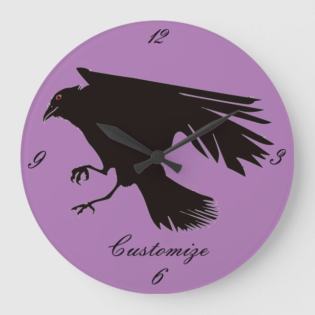 Hippie Groovy Psychedelic Design Thunder_Cove Große Wanduhr (Vorderseite)