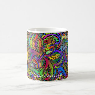 Hippie Groovy Psychedelic Design Thunder_Cove Kaffeetasse