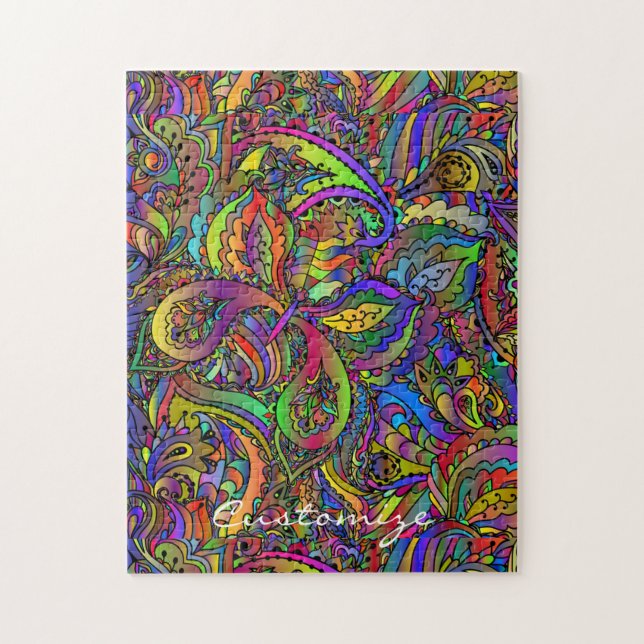 Hippie Groovy Psychedelic Design Thunder_Cove Puzzle (Vertikal)