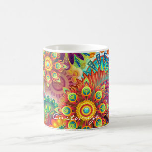 Hippie Groovy Techno Psychedelic Thunder_Cove Kaffeetasse