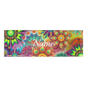 Hippie Groovy Techno Psychedelic Thunder_Cove Namenschild