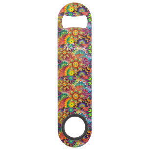Hippie Groovy Techno Psychedelic Thunder_Cove Speed Flaschenöffner