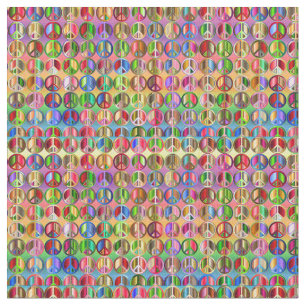 Hippie groovyThunder_Cove Friedenssymbole Stoff