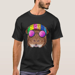 Hippie Guinea Schweinefleisch Liebe Friedenszeiche T-Shirt