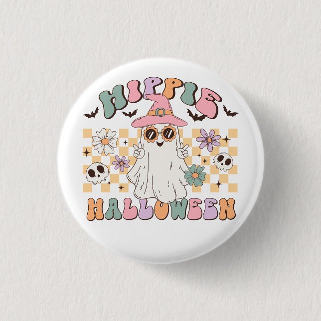 Hippie Halloween Button (Vorderseite)