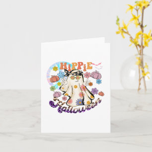 Hippie Halloween Ghost Retro Halloween Karte