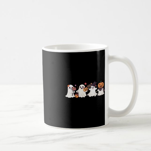 Hippie Halloween Niedlich Ghost Boo Spooky Saisonp Kaffeetasse (Rechts)