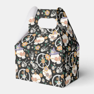 Hippie Halloween Skulls und Blume Muster Geschenkschachtel