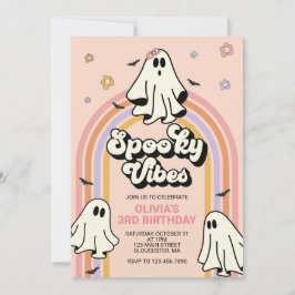 Hippie Halloween Spooky Vibes Geburtstag Einladung