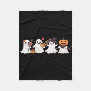 Hippie Halloween Süßer Geist Boo Gruselige Saison  Fleecedecke